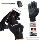 WEST BIKING Bike Touch Screen Gloves Winter Thermal Windproof Warm Full Finger Gloves For Cycling Men Waterproof Bicycle Gloves