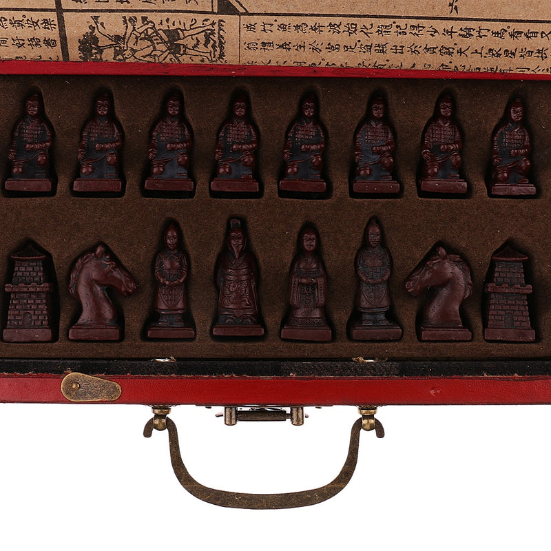 Wooden Antique Chinese Chess Pieces Set Board Game Family Leisure Toys Chinese Chess Parent-child Gift Collectibles
