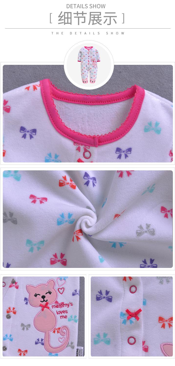 Bebé cuerpo gato mameluco bebé niños niñas impreso Otoño Invierno mameluco manga larga pijama de una pieza