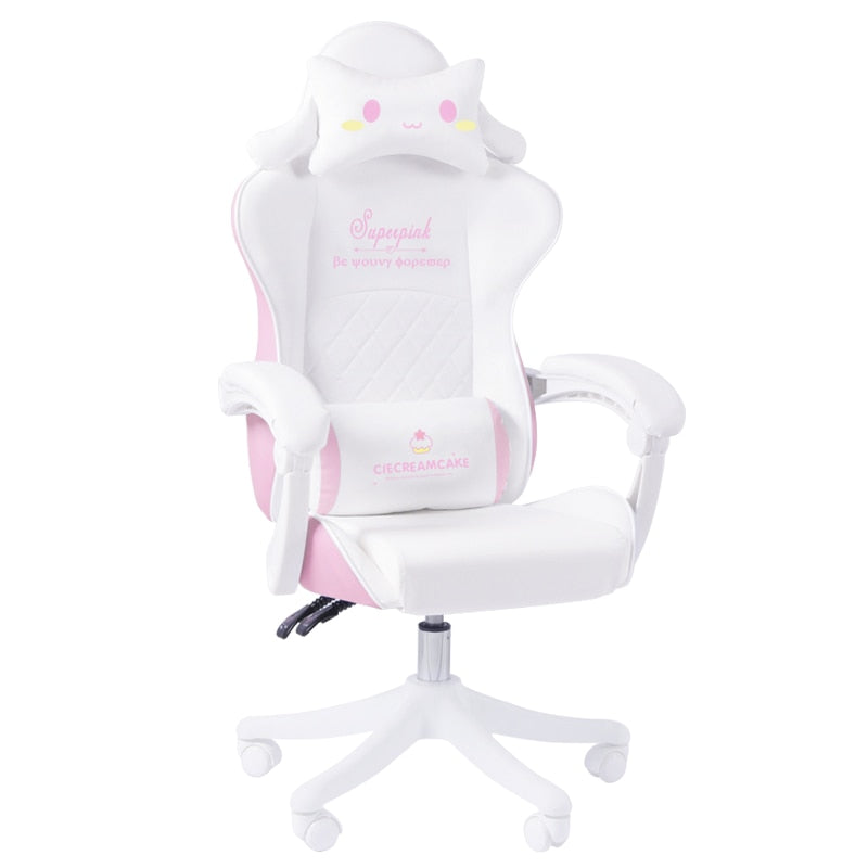 Pink Magic Gaming Chair Girl Game Competitive Rotating Chair Home Liftable Computer Chair Fashion Comfortable Anchor Live Chair