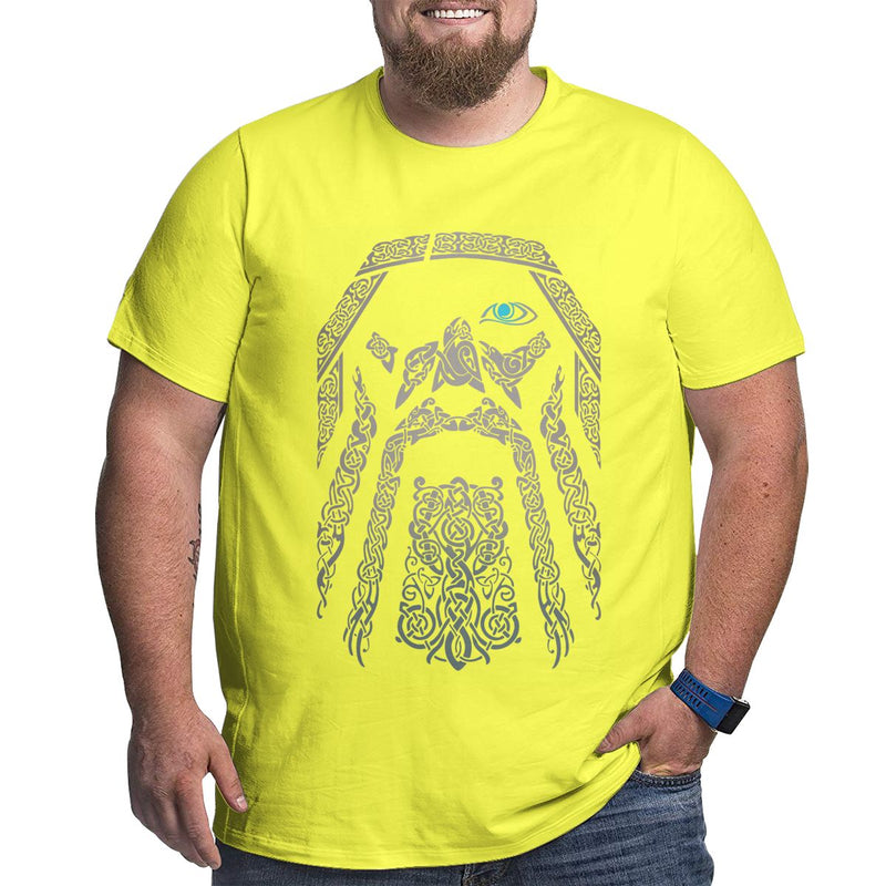 Hombres ODIN Vikings Valhalla Camiseta Algodón Vintage Big Tall Tops Tallas grandes Camisetas Talla grande Ropa grande 4XL 5XL 6XL Camisetas