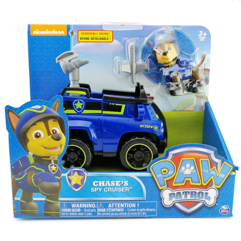 Genuine Paw Patrol Rescue Dog Puppy Set Toy Car Patrulla Canina Toys Action Figure Model Chase Skye Rubble Car For Children Gift