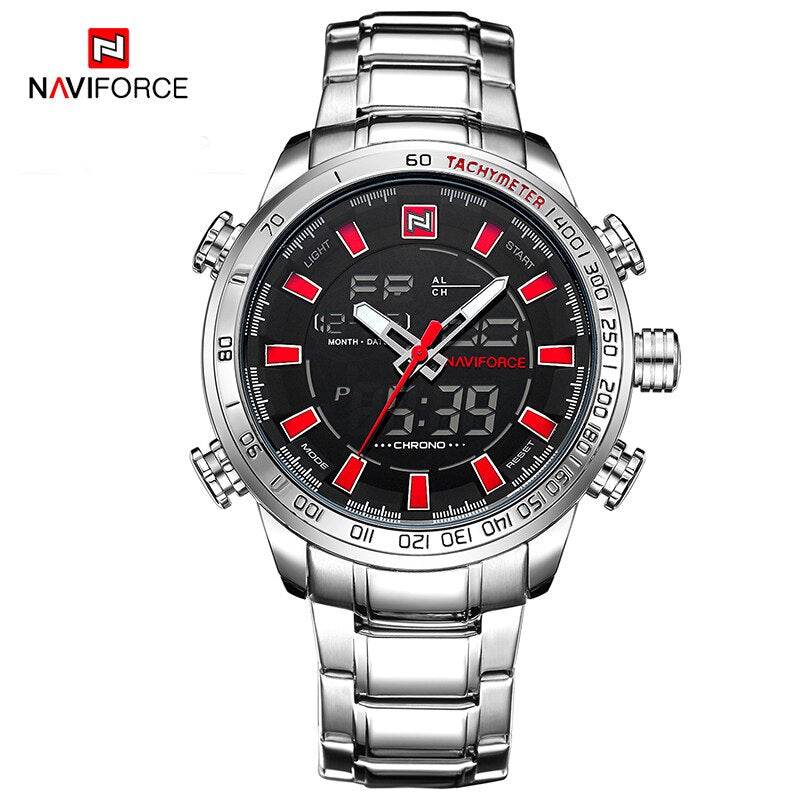 Relojes deportivos militares NAVIFORCE, reloj de cuarzo Digital de marca superior de lujo para hombres, reloj de pulsera impermeable para hombres, reloj Masculino