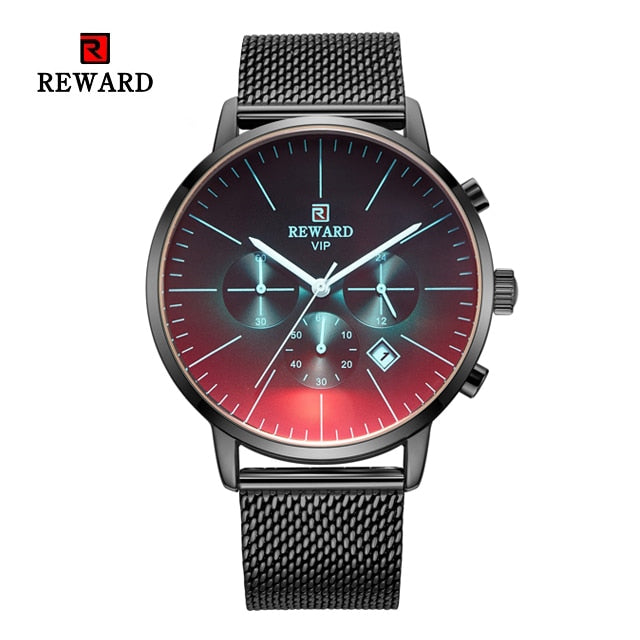 2022 nuevo reloj de cristal brillante de Color a la moda para hombre, cronógrafo de marca de lujo, reloj de negocios de acero inoxidable para hombre, reloj de pulsera para hombre