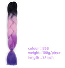 Black Star Hair Ombre Jumbo Braiding Hair Extensions 24 Inch Twist Braids Synthetic Hair Fiber for Twist Braiding for Women