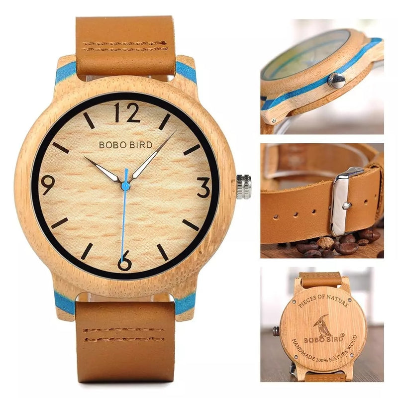 Herrenuhr BOBO BIRD Aktionspreis Holz Paaruhr Marke Quarz Armbanduhr Handgemachte Holzuhr Als Geschenk relogio masculino