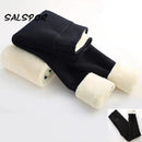SALSPOR 2XL Warm Winter Thick Leggings Women Wool Fleece Females Clothing Lambskin Cashmere Velvet Pants Elasticity S-2XL
