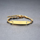 Vnox Anti-Allergie-Edelstahlarmbänder für Baby Babi, personalisierbar, Name, Geburts-ID, Bar, personalisierbar, Mädchen, Jungen, Kind, einzigartiges Geschenk