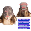 30-Zoll-Körperwellen-Perücke für schwarze Frauen 13x1 Ombre Honigblond Braun lose tiefe lange Frontal-Highlight-Spitze-Front-Echthaar-Perücken