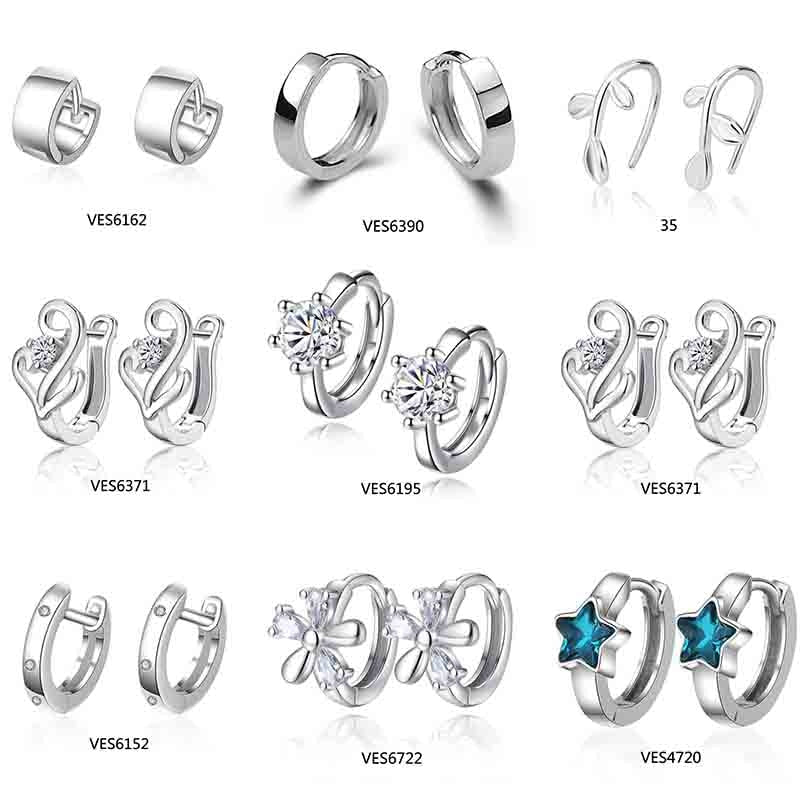 XIYANIKE Silver Color  Prevent Allergy Small Stud Earring for Women Wedding Couple Trendy Geometric Handmade Paety Jewelry