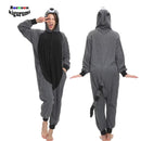 XXL 180-200CM  Raccoon Kigurumi Onesies Adults Fleece Women Onsie Men Pajamas One-Piece Pijamas Animal Cosplay Costume Halloween