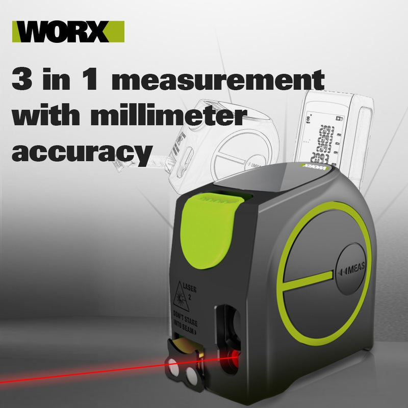 Worx Laser Distance Meter WE085 40M Rangefinder Electronic Roulette Laser Digital measure trena metro Laser Tape Rangefinder