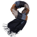 SHOWERSMILE Men Scarf Striped Tassel Winter Scarf for Men Designer Brand Acrylic Men&