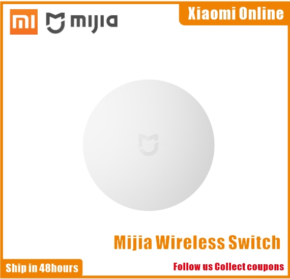 2018 Xiaomi Smart Wireless Switch für Xiaomi Smart Home House Control Center Intelligenter weißer Multifunktionsschalter im Karton