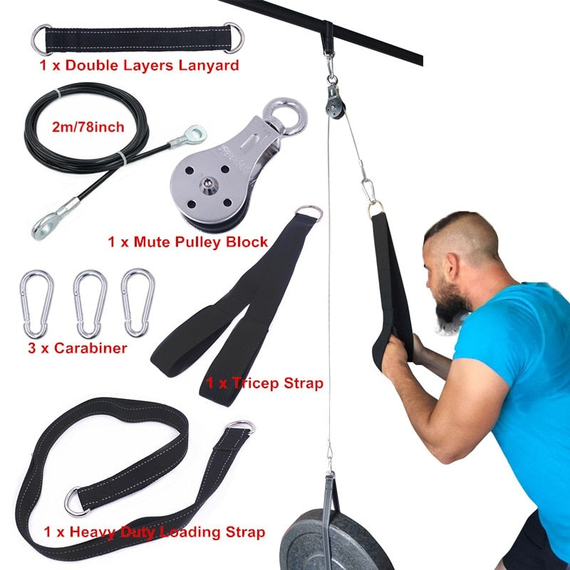 Accesorios para máquina de Cable, cuerda de tríceps, polea de Cable con mango en D opcional para gimnasio, equipo de Fitness, accesorios de entrenamiento de levantamiento de pesas