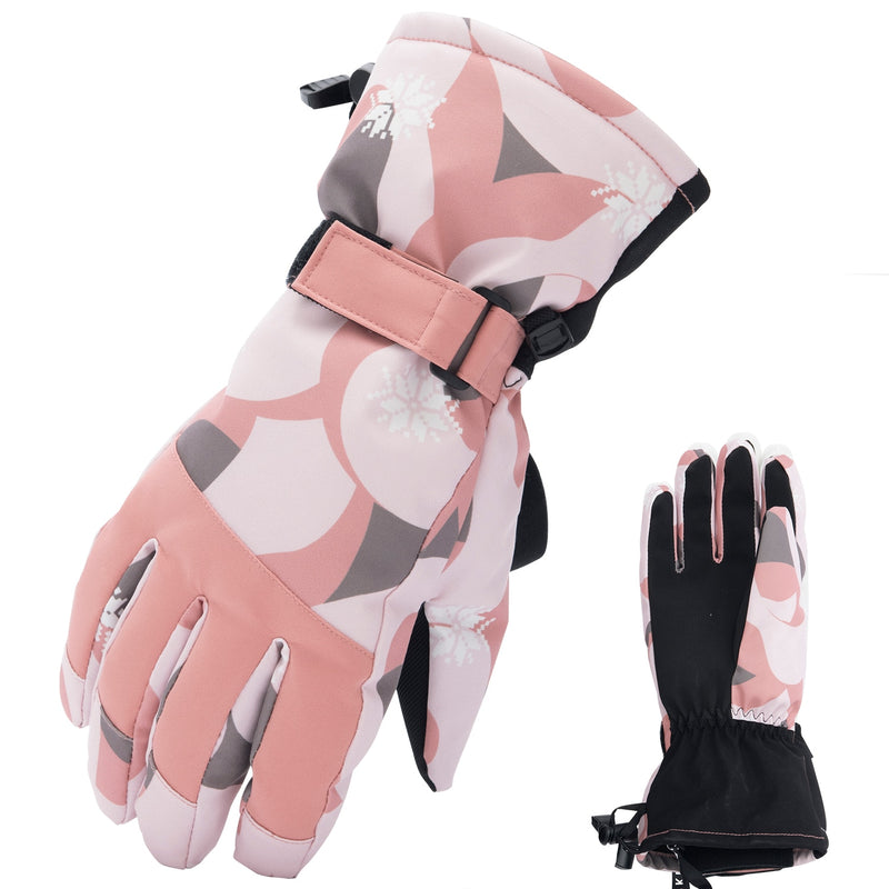 Guantes de lana de esquí impermeables y cálidos Extra gruesos a prueba de viento invierno exterior deporte Snowboard moto de nieve motocicleta montar a prueba de deslizamiento