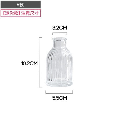 Simple Transparent Glass Small Vase Nordic Decoration Living Room Flower Home Vases For Flowers Aromatherapy Bottle