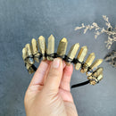 Witch accessories jewelry moon wicca wizard crown headband dark blue black headband gift