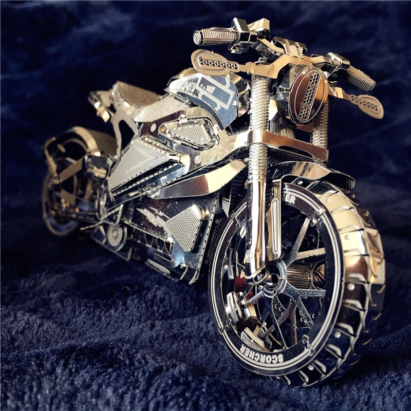 IRON STAR 3D Metal puzzle Vengeance Motorcycle lundon bus Off-road vehicle DIY 3D Laser Cut Model puzzle toys for adult