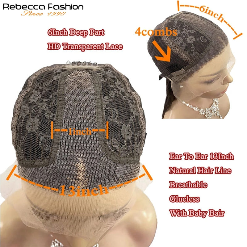 Borgoña HD Transparente Encaje Frontal Pelucas de cabello humano Ombre 99J Recto Encaje Frontal Peluca para mujeres Pre desplumado 13x1x6 Peluca de encaje