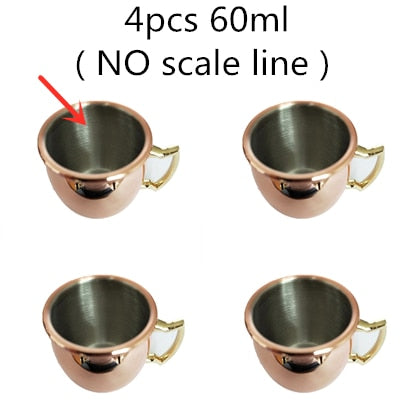 4pcs 550ml 18 Ounces Hammered Copper Plated Moscow Mule Mug Beer Cup Coffee Cup Mug Copper Plated Bar Tool