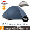 Naturehike Mongar 2-3 Person Camping Tent 15D Nylon Upgrade Double Layer Outdoor Tent Ultralight Waterproof Travel Hiking Tent