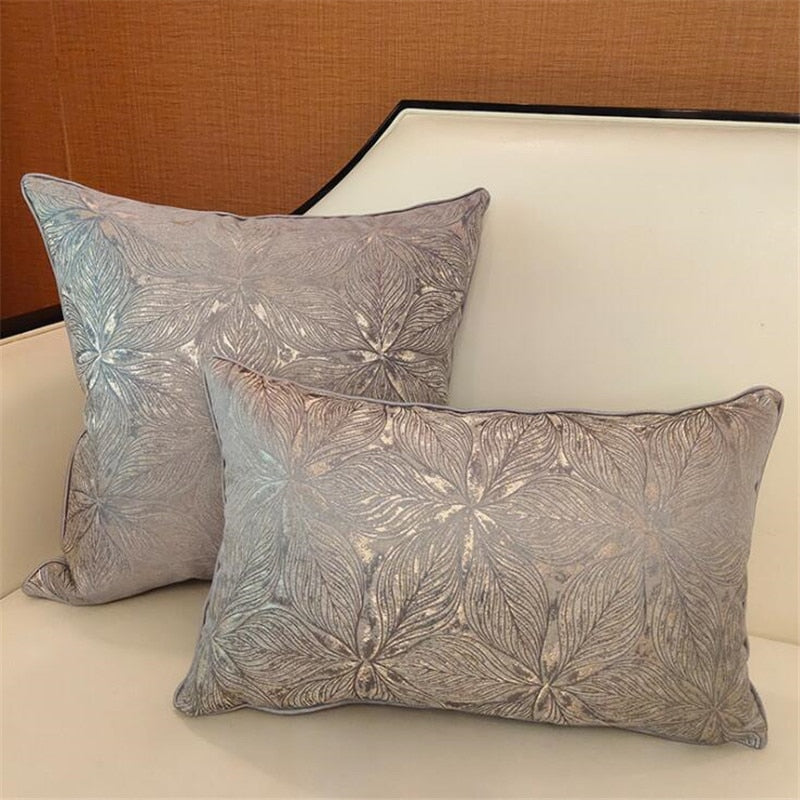 Light Luxury Sofa Cushion Covers Grid Blue Green Modern Simplicity Pillowcases European High-grade Pillow Covers Home Bed Decor