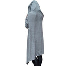 Letter Letters Print Hoodies für Frauen Lange Unregelmäßige Sweatshirts Hoodies Kawaii Femmes Casual 2021 Printing Clothings Street