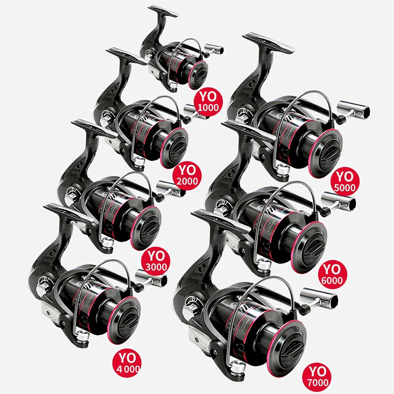 GHOTDA 5.2:1 Fishing Reel 1000-7000 Series Spinning Reel 12KG Max. Drag Carp Fishing Tackles