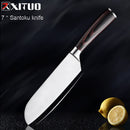 XITUO Kitchen knife Chef Knives 1-5PCS Japanese High Carbon Stainless Steel Cleaver Vegetable Santoku Knife Utility Slicing Tool