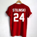 Stilinski 24 Letters Print Women Short Sleeve T Shirt Women Harajuku Kawaii Red Tshirt  Tops Teen Wolf Shirts Women Gai