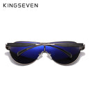 Nuevas gafas de sol KINGSEVEN de gran tamaño para hombres y mujeres, gafas polarizadas con lentes de espejo, gafas de protección UV para hombres, gafas de acero inoxidable N7762