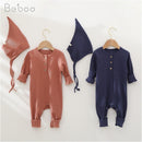 2022 Newborn Rompers Spring cotton Baby boy girl Clothes Summer baby Long Sleeve Hooded Jumpsuit Kids Outwear for 0-24M