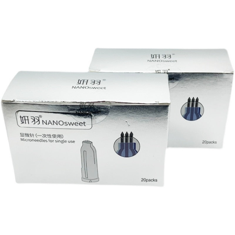 Nanosoft Microneedles 34G 1,2 mm 1,5 mm Fillmed Hand Drei Nadeln für Anti-Aging um Augen und Halslinien Hautpflege-Tool