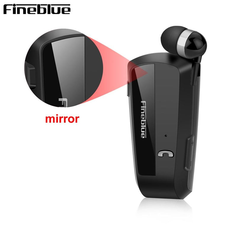 Fineblue F990 Newest Wireless business Bluetooth Headset Sport Driver Earphone Telescopic Clip on stereo earbud Vibration Luxury