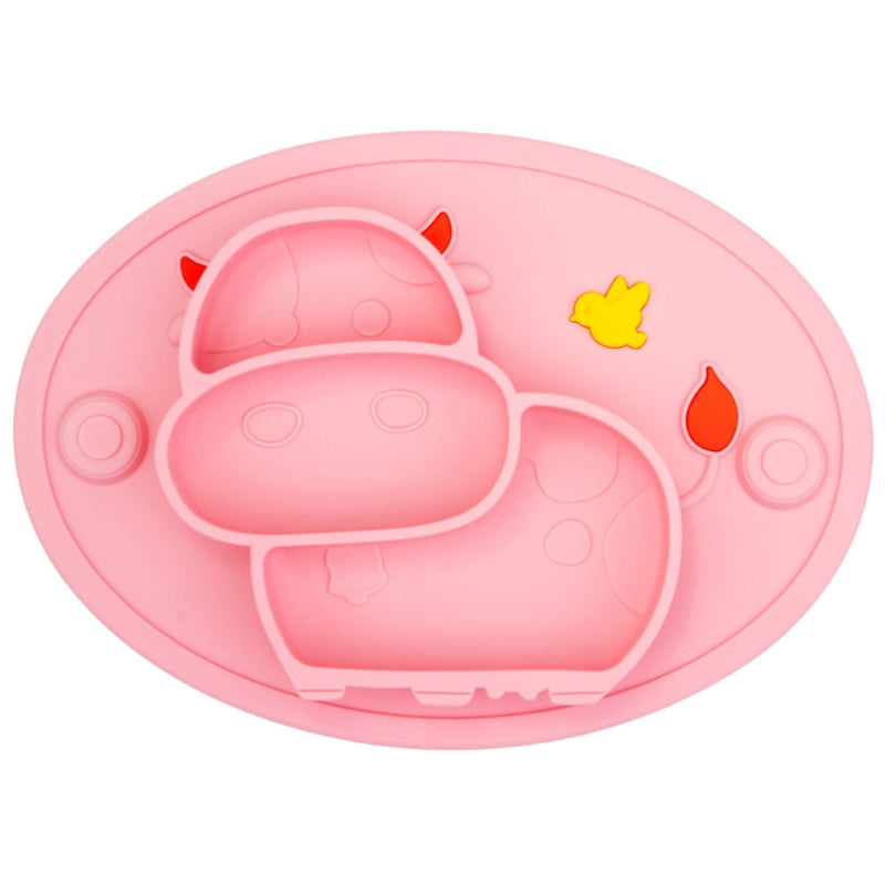 Qshare Baby Plate Dishes Tableware Children Food Feeding Container Placemat Kids Dishes Saucer Silicone Suction Bowl