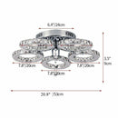 Modern Lustre Chrome Crystal Chandeliers Lighting Led Hanging Ceiling Lamp For Kitchen  Plafon Lamparas De Techo Luminaire