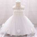 baby girls dresses lace flower kids clothing princess wedding baptism children wear 1 year birthday vestido infantil 6M-4Y