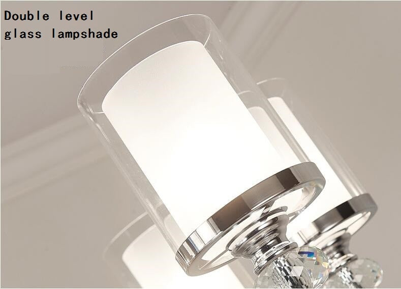 Modern Crystal Chandelier Lights Lamp For Living Room Chrome metal LED Chandelier Lighting Pendant Hanging Ceiling Fixtures