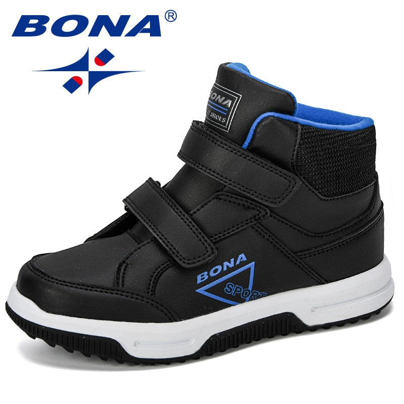 BONA New Designer Autumn Winter Kids Shoes Classic Children Boots Girls Snow boots PU Leather Boots Flats Sneakers Trendy