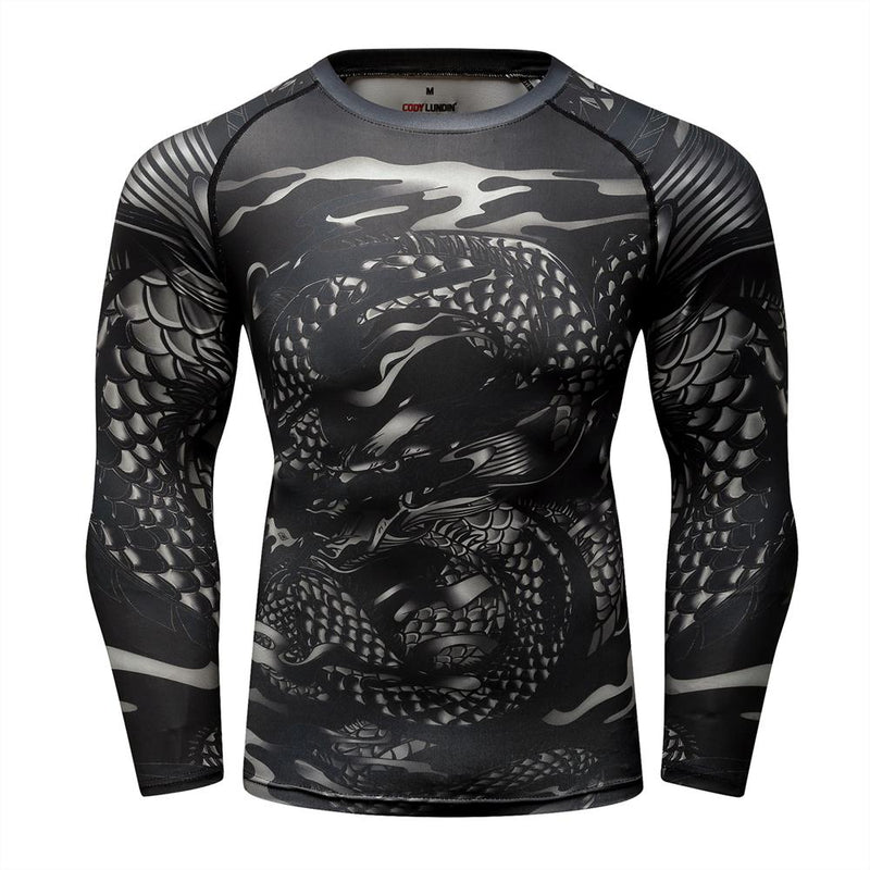 MMA T shirt Mens Rashguard Jiu Jitsu Bjj T shirt Long Sleeve Fitness Muay Thai Boxing Sport Sweater Mma Rashguard Boxing Jersey