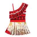 2020 Princess Moana Cosplay Costume for Children Vaiana dress Costume with Necklace for Halloween Costumes for Kids Girls Gifts