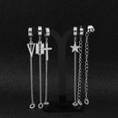 Edelstahl-Ohrringe Anti-verlorener Ohrclip Drahtlose Bluetooth-Kopfhörerhalter Zubehör Frauen Männer Ohrringe für Airpods