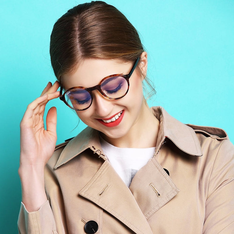 2020 Neues Design Handgefertigte Acetatbrille Modefarben Brillenfassungen für junge Frauen Mädchen Runde Luxus Brillenrezept