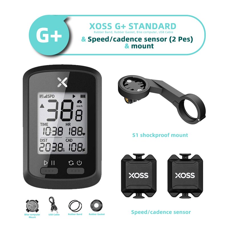 XOSS G plus G GPS Fahrradcomputer Fahrrad Wireless GPS Tachometer Großhandelsmarkt Rennrad MTB Zyklus Radfahren Großhandel in Brasilien