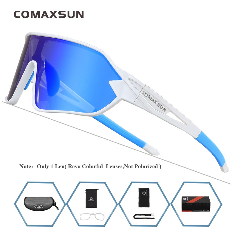 COMAXSUN gafas de ciclismo polarizadas 5 lentes MTB bicicleta de carretera deporte espejo gafas de sol gafas de montar Anti-UV400 gafas de bicicleta