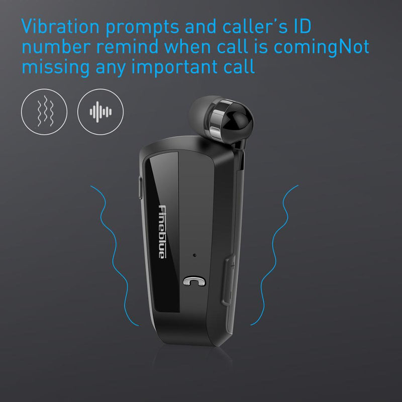 Fineblue F990 El más nuevo auricular inalámbrico de negocios con Bluetooth Sport Driver Auricular Clip telescópico en el auricular estéreo Vibración de lujo