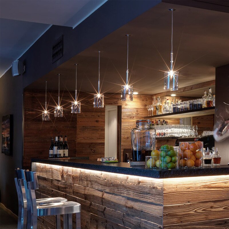 Luces colgantes de cristal modernas Comedor minimalista Bar Baño Dormitorio Lámparas colgantes para techo Mesa de comedor Iluminación colgante