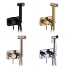 Brass Toilet Bidet Spray Handheld Bidets Diaper Set Hot Cold Black  Bathroom Shower Set Shattaf Sprayer Jet Douche Kit Portable