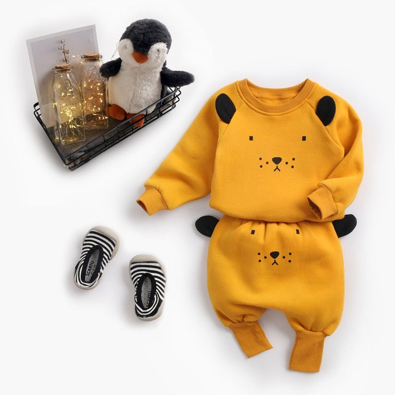 Baby Kleidung Sets Herbst Winter Baby Boy Cartoon Pullover Sweatshirt Top + Hose Infant Kleidung Set Kleinkind Mädchen Outfit Anzug